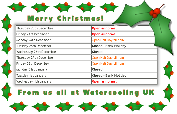 Christmas Opening Times